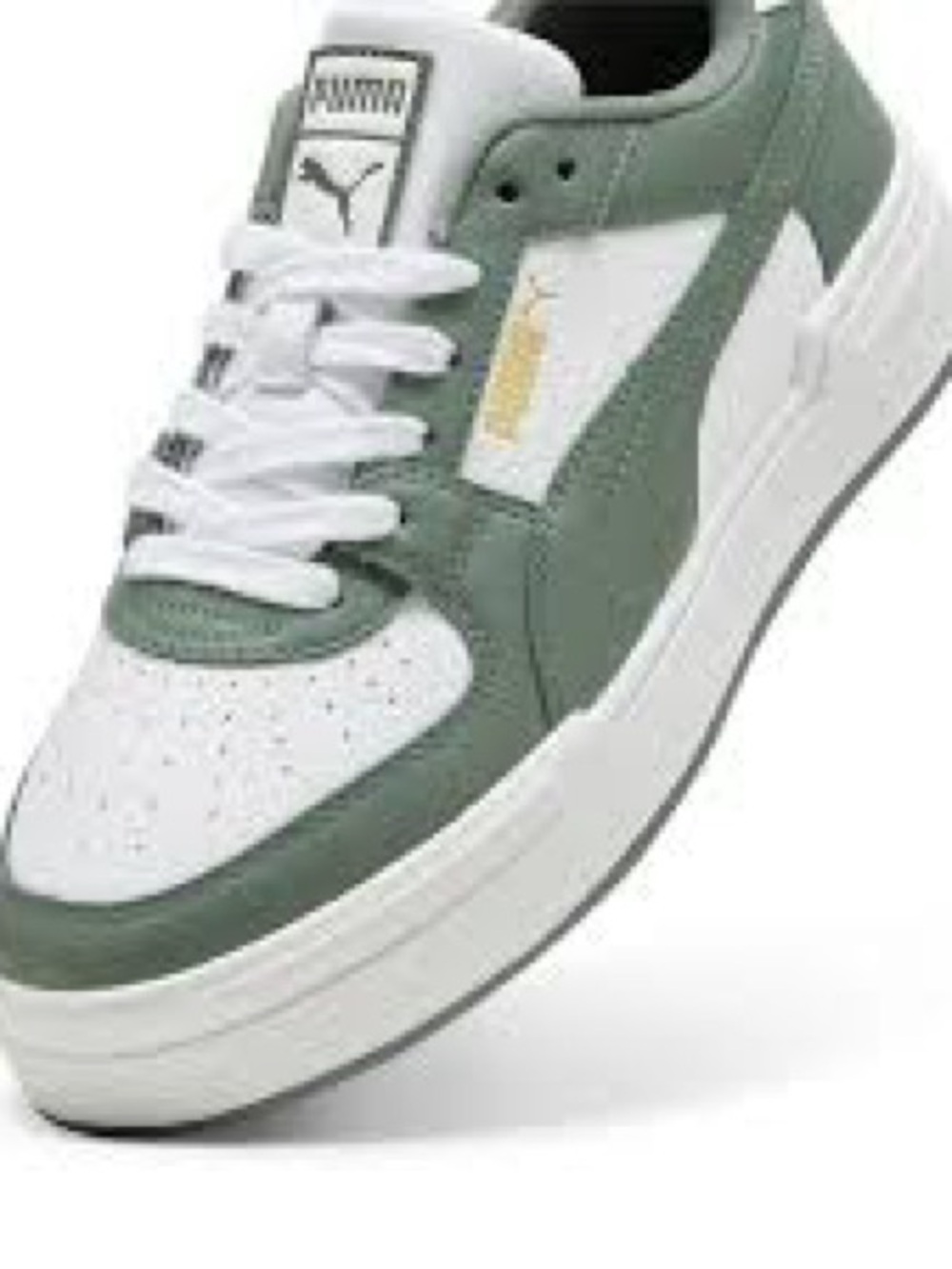 Puma CA Pro Classic Sneaker - White and Sage Green Low-Top